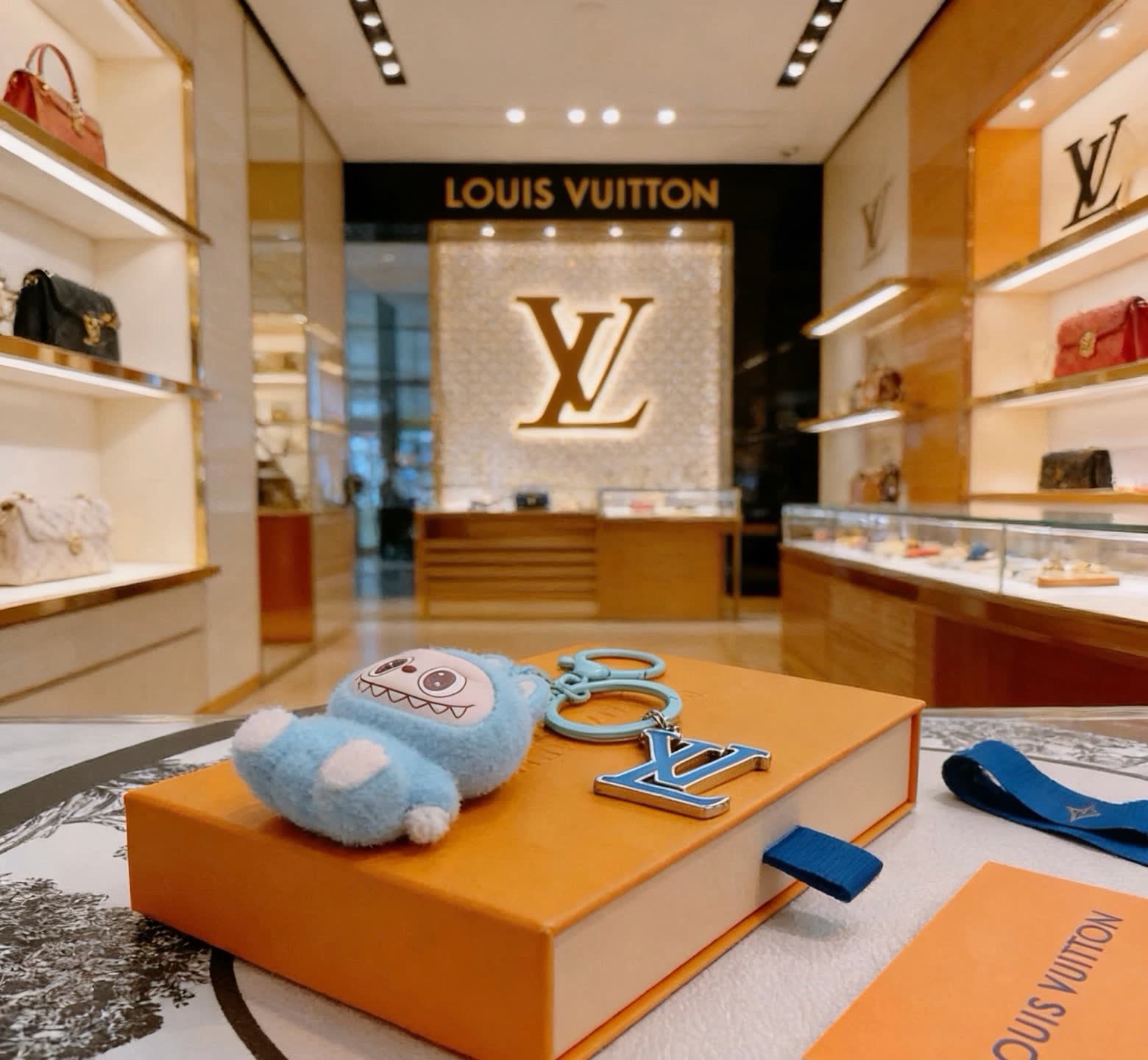 Louis Vuitton Blue Monster Keychain Louis Vuitton Blue Monster Keychain
